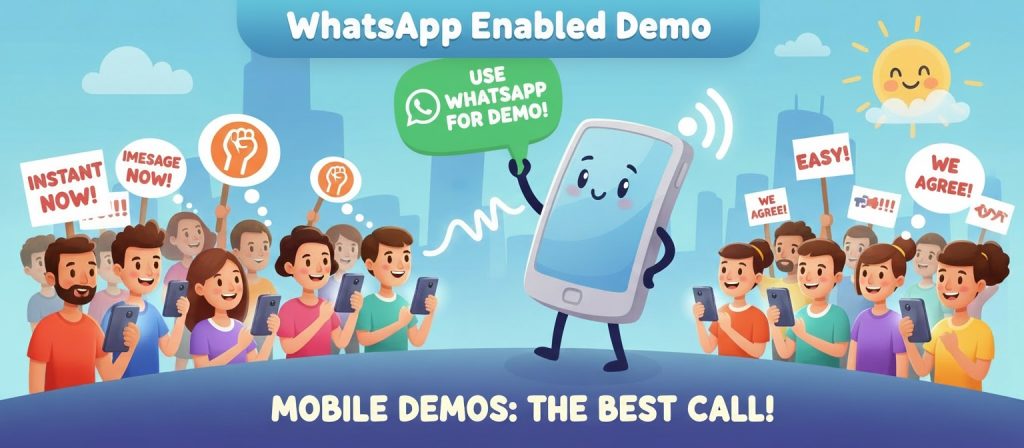 firefly geminiflash generate a demo image telling the customer to use whatsapp for this demonstration. th 623405